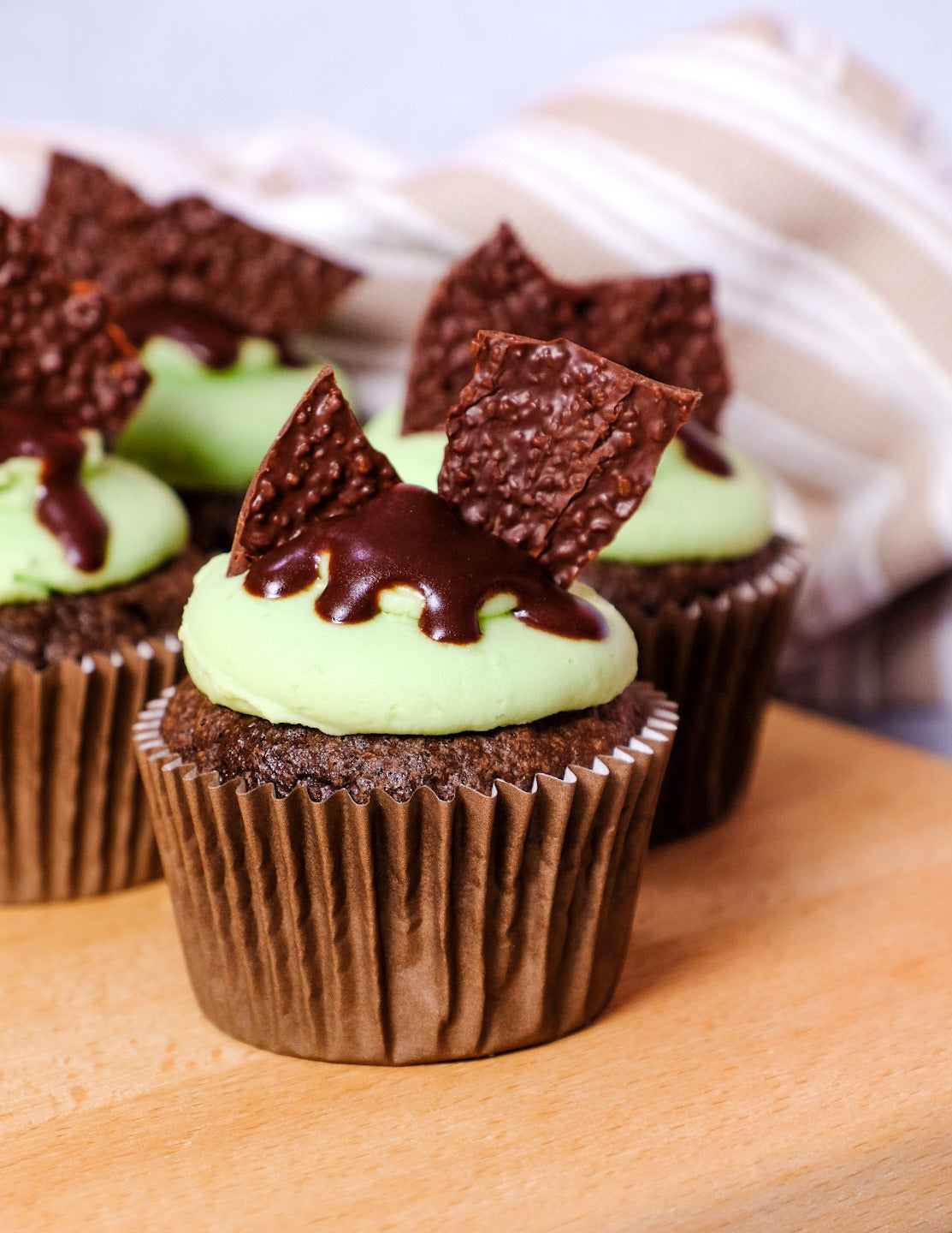 Mint Crisp Cupcakes