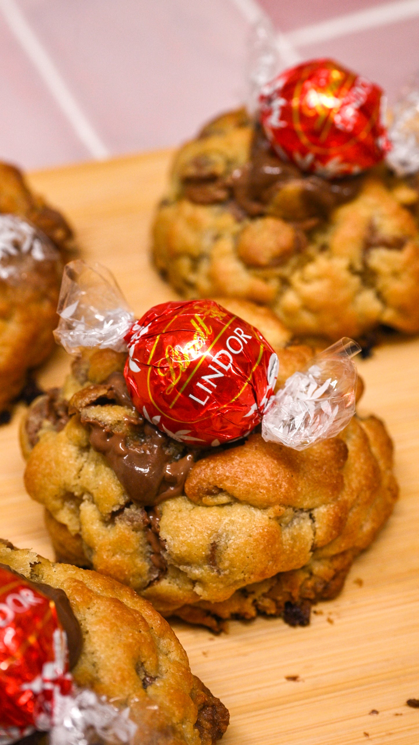 Lindt Milk Chocolate Stuffed Cookies