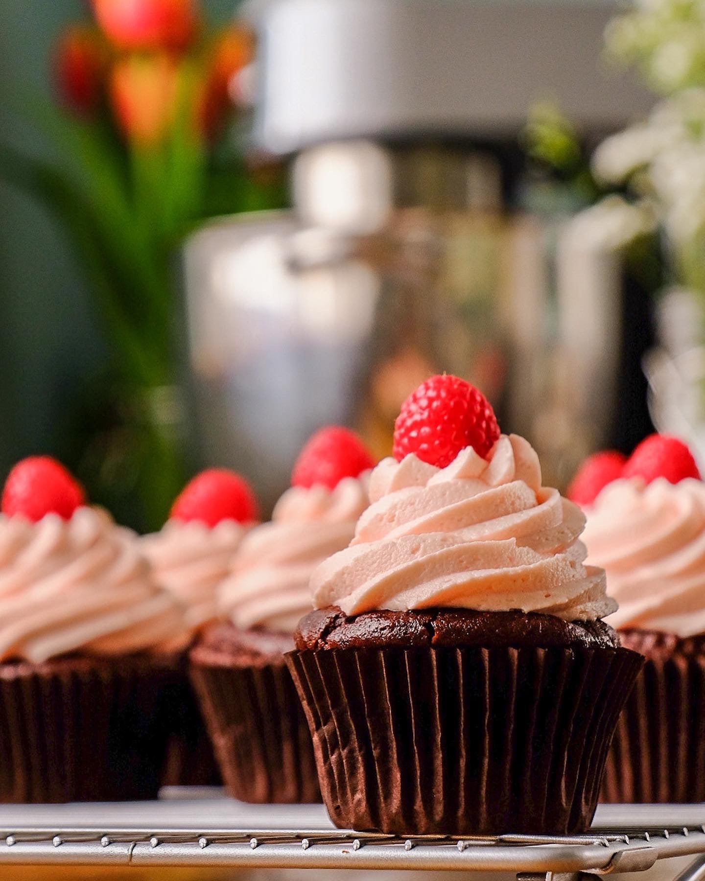 Raspberry & Chocolate Cupcakes