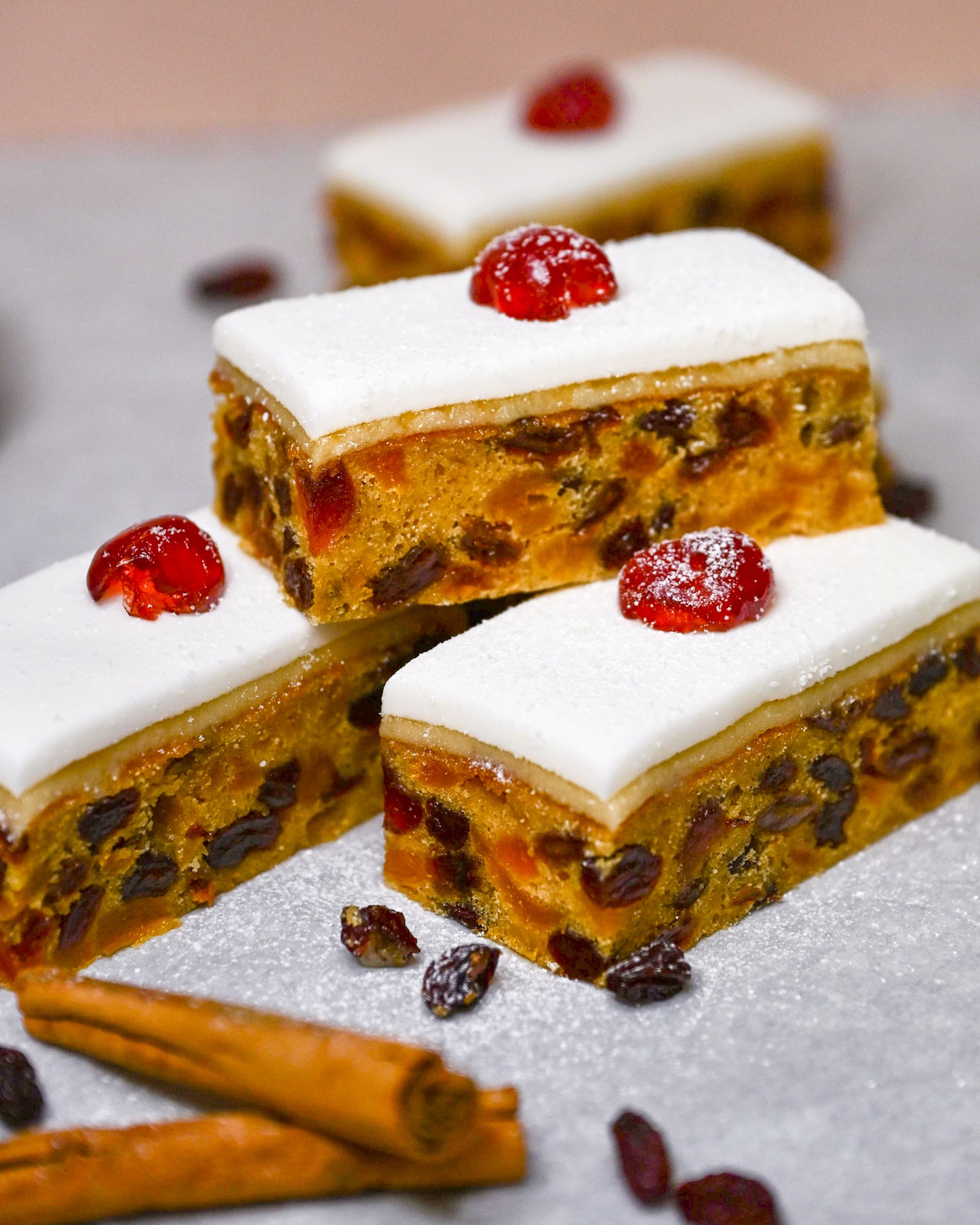 Spiced Fruit Cake + Marzipan & Fondant Icing