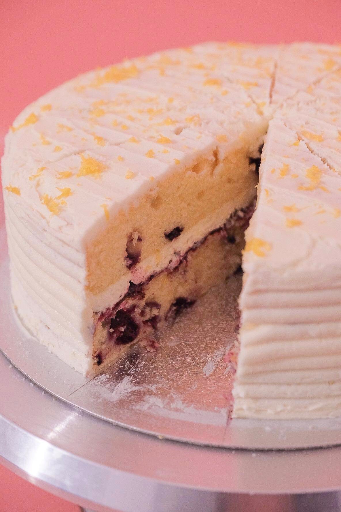 Lemon & Blueberry Sponge Cake