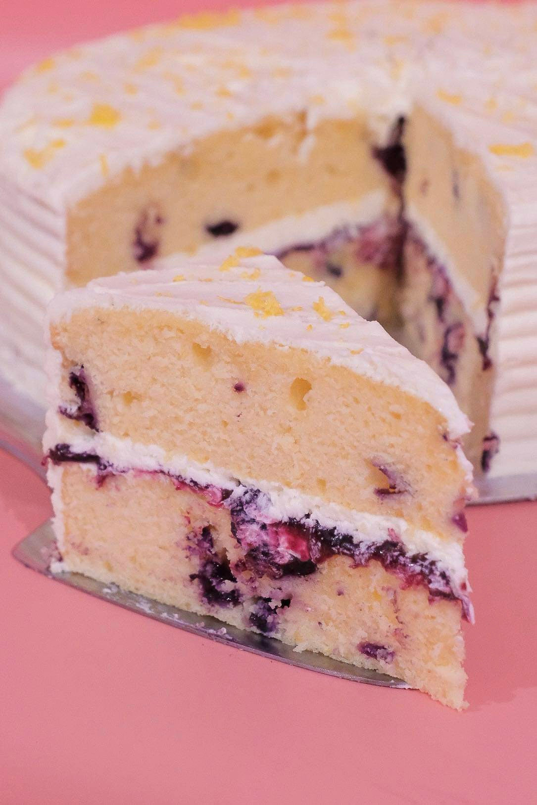 Lemon & Blueberry Sponge Cake