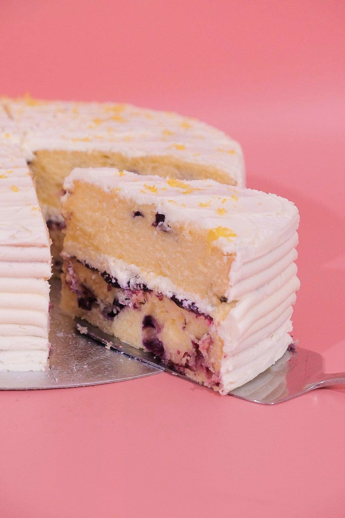 Lemon & Blueberry Sponge Cake