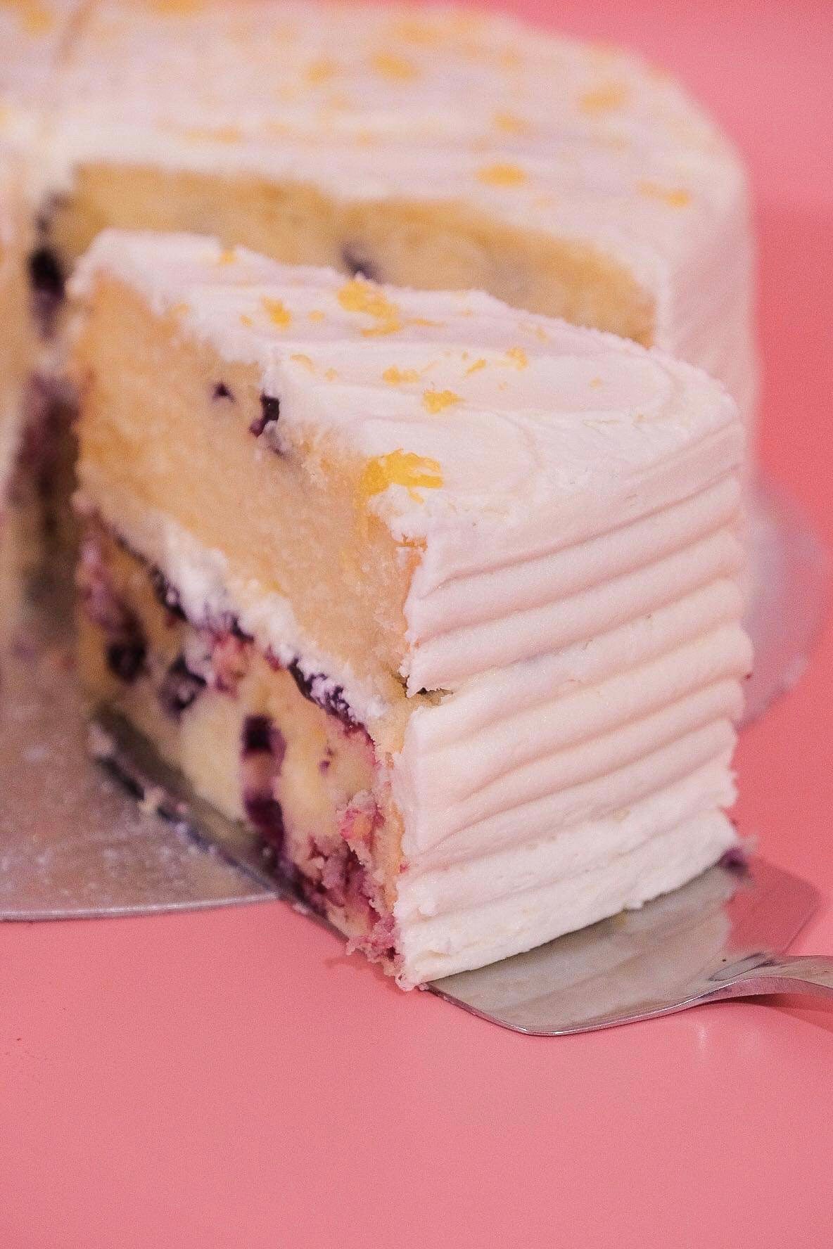 Lemon & Blueberry Sponge Cake