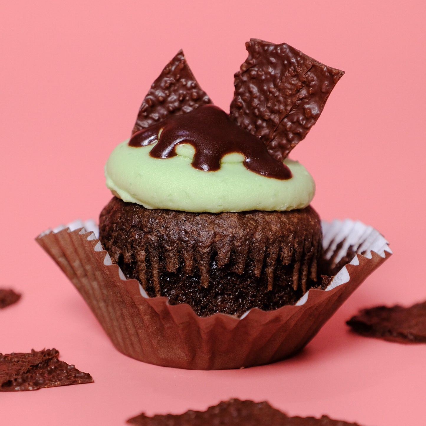 Mint Crisp Cupcakes