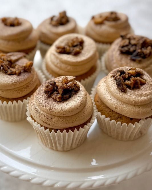 Coffee & Candied Walnut Cupcakes