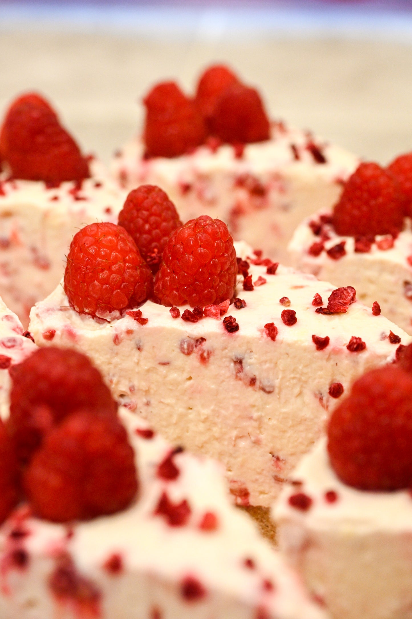 8" Raspberry White Chocolate Cheesecake