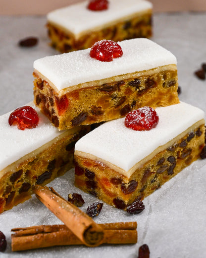 Spiced Fruit Cake + Marzipan & Fondant Icing