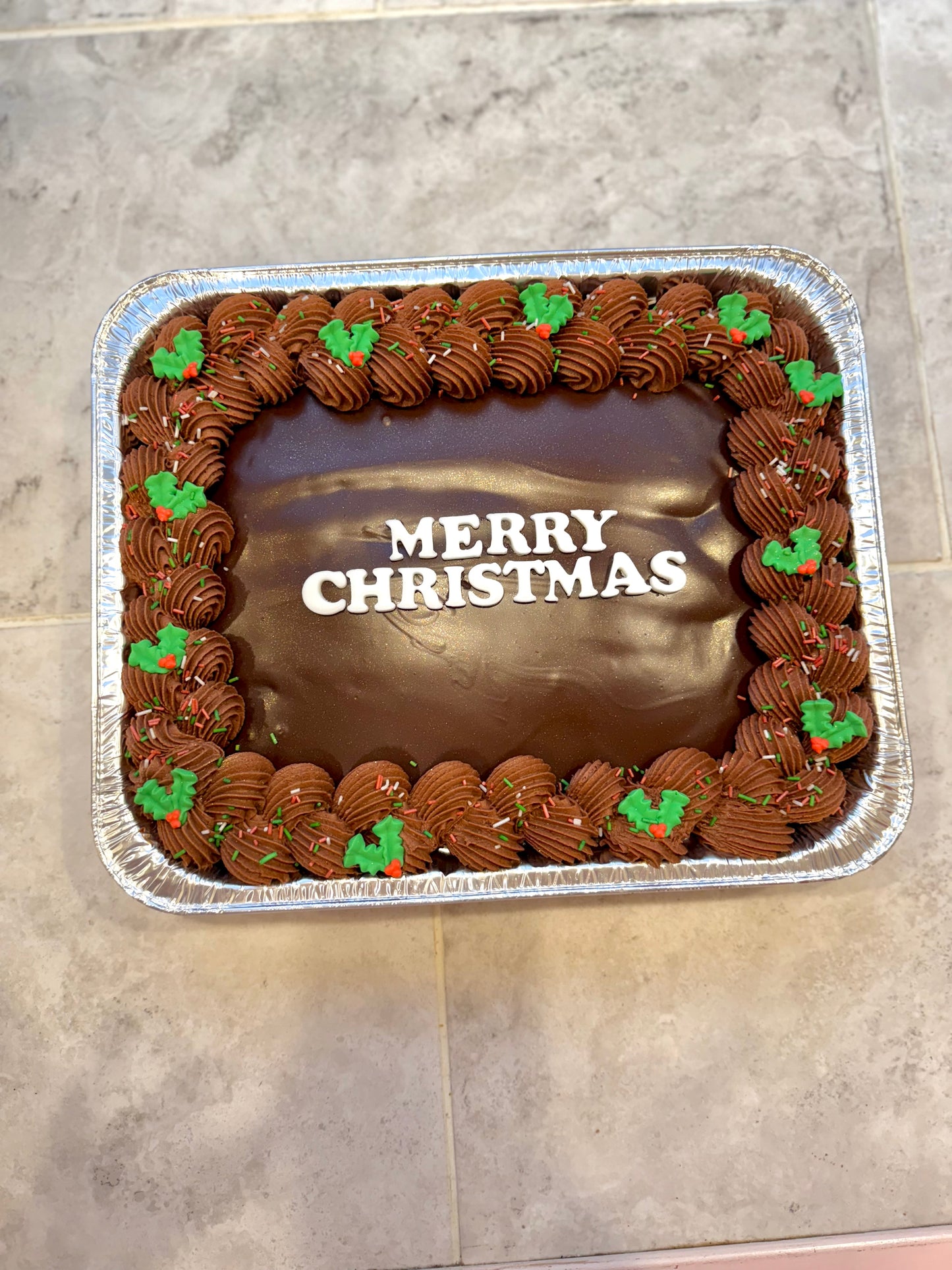 Christmas Celebration Sheet Cake