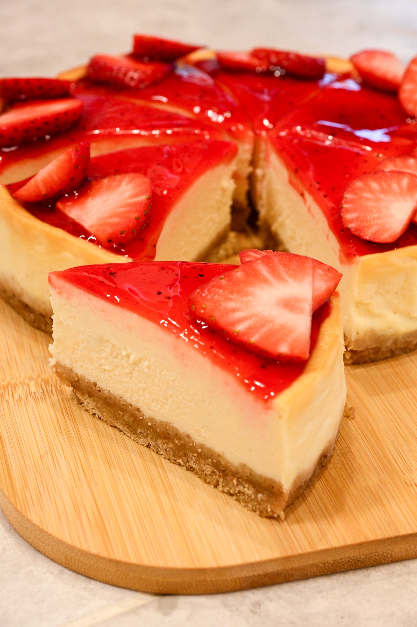 8" Strawberry New York Baked Cheesecake