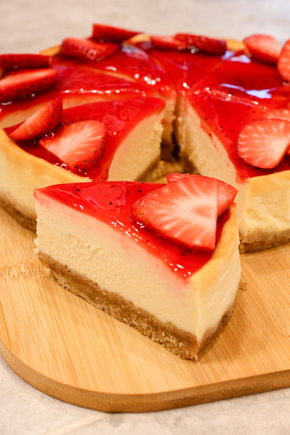 8" Strawberry New York Baked Cheesecake