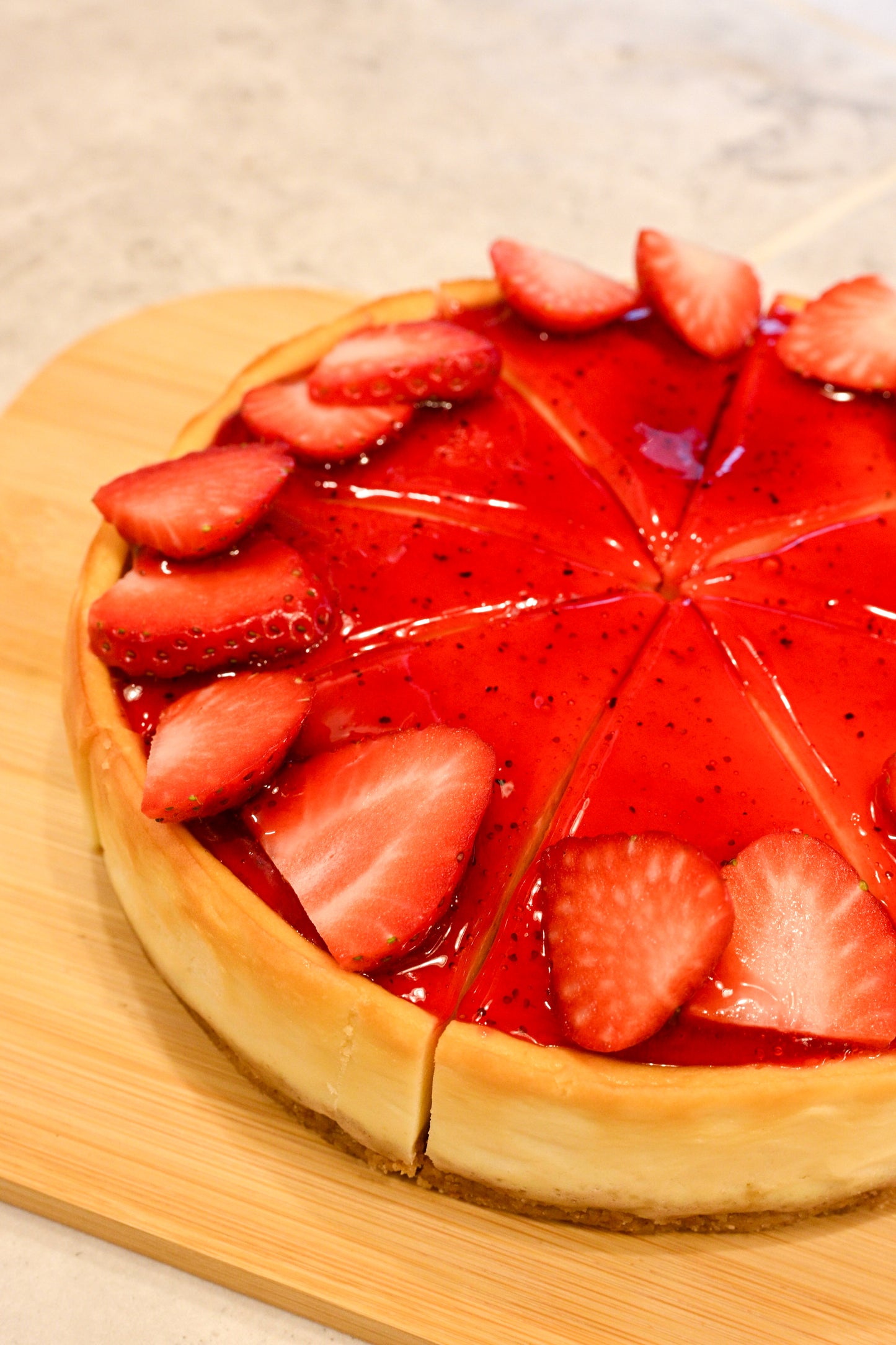 8" Strawberry New York Baked Cheesecake