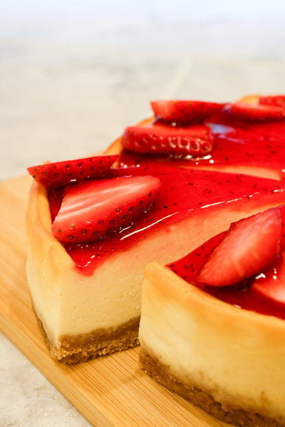 8" Strawberry New York Baked Cheesecake