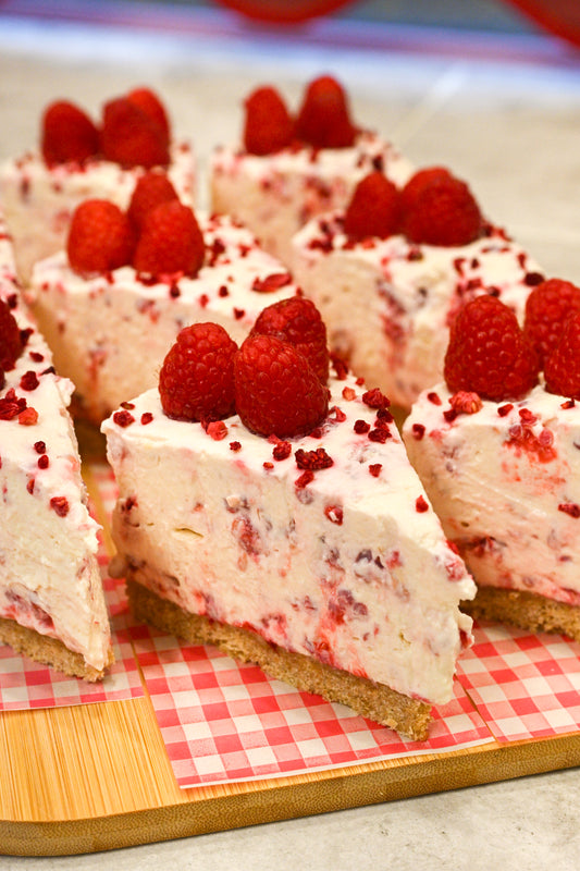 8" Raspberry White Chocolate Cheesecake