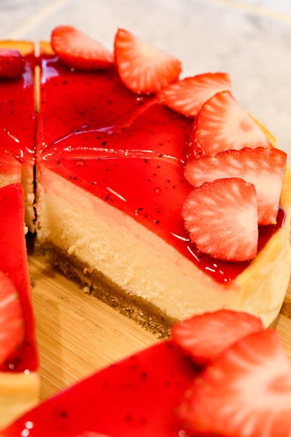 8" Strawberry New York Baked Cheesecake
