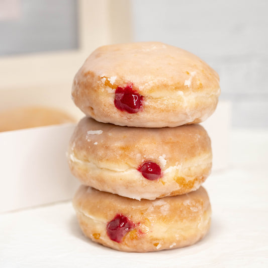 Raspberry Jam Filled Donuts