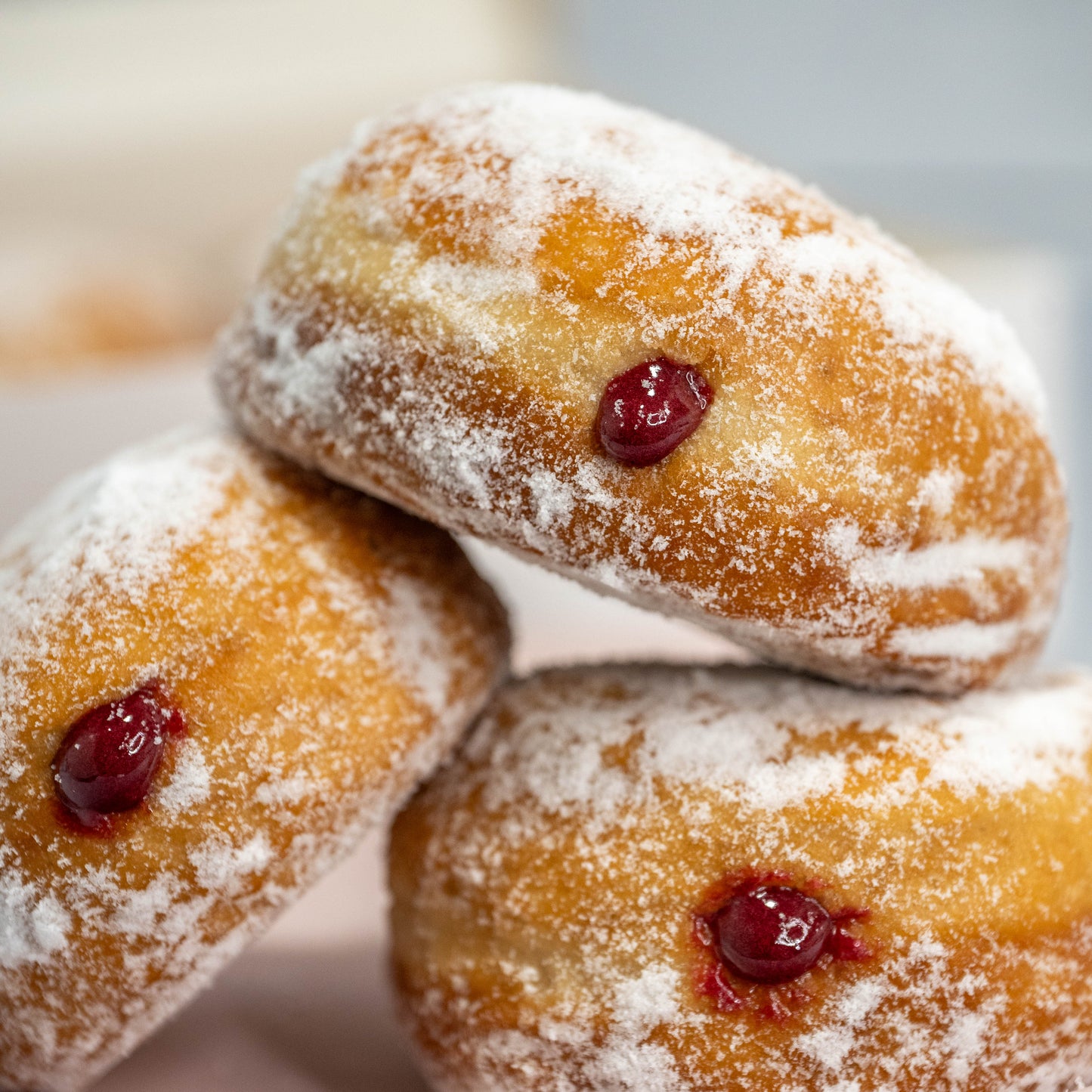 Raspberry Jam Filled Donuts