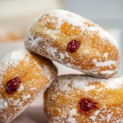 Raspberry Jam Filled Donuts